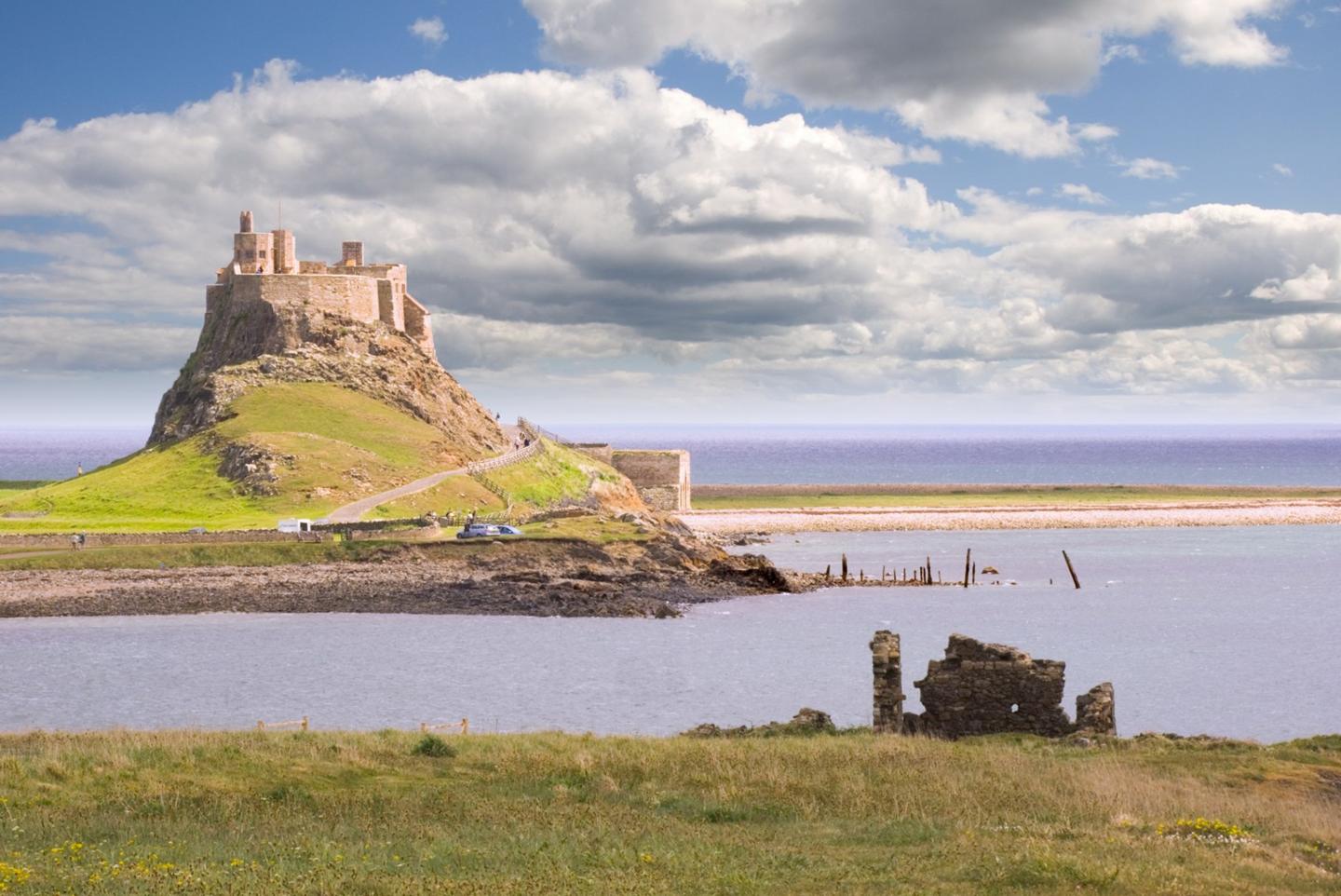 Holy Island off the Northumberland coast